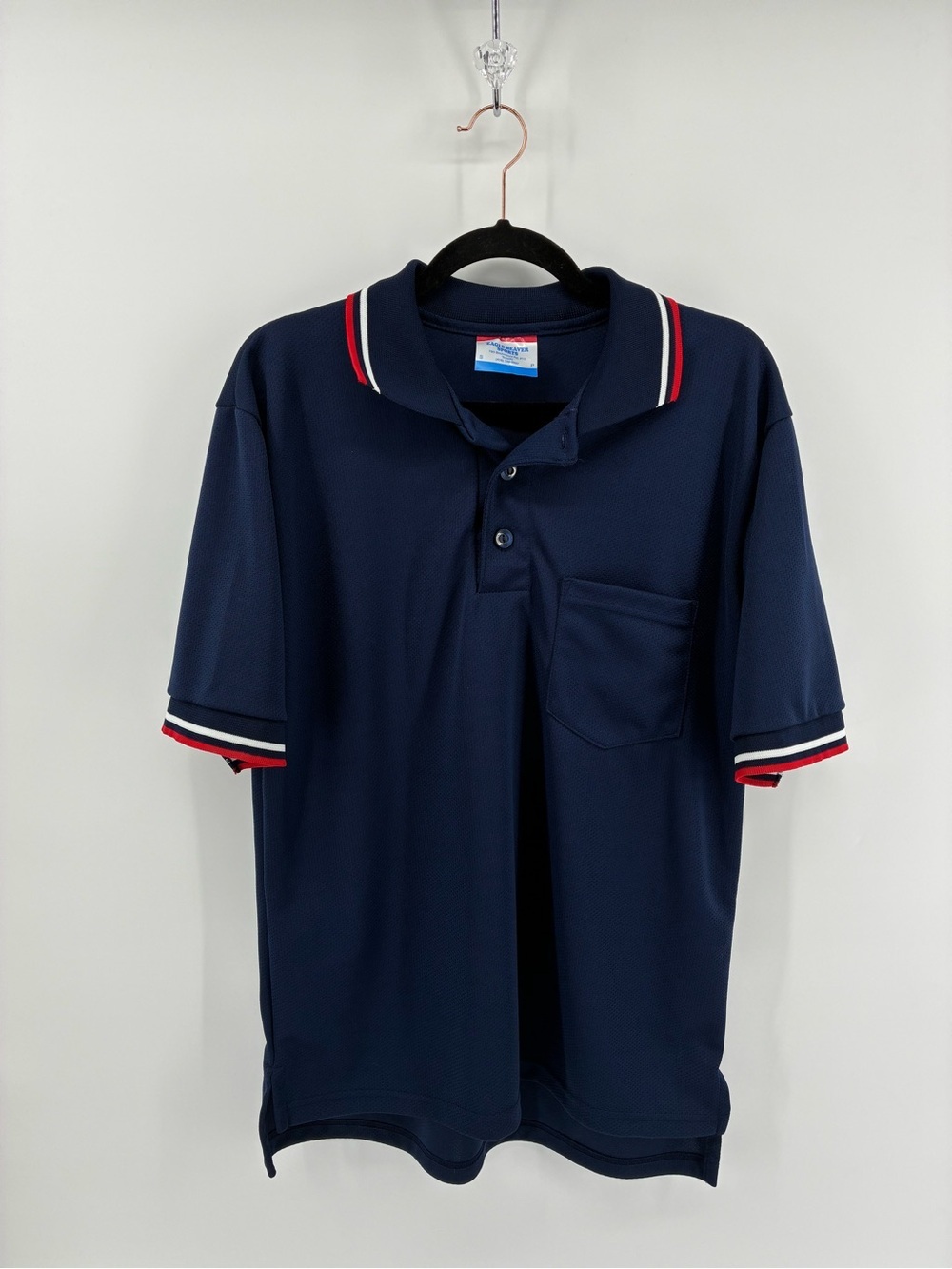 Eagle Beaver Sports Classic Navy Polo Shirt with Red & White Trim